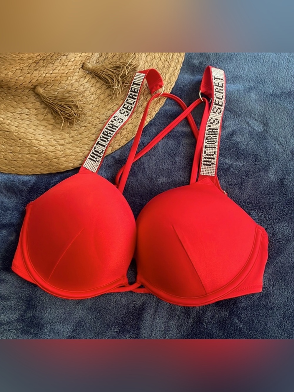 Red Sequin Push-up swim top Victoria’s Secret